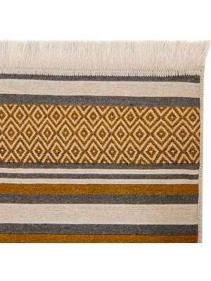 Markaev Cotton Çift Taraflı Yıkanabilir Pamuk Kilim - 120X180 cm