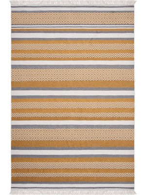 Markaev Cotton Çift Taraflı Yıkanabilir Pamuk Kilim - 160X230 cm