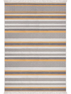 Markaev Cotton Çift Taraflı Yıkanabilir Pamuk Kilim - 160X230 cm