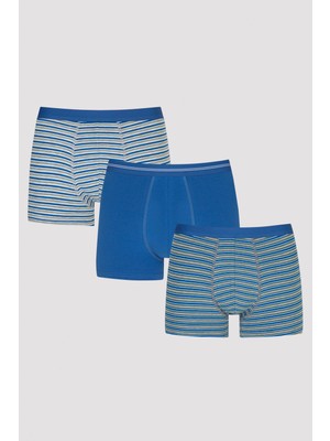 Penti Lacivert Çizgili 3in1 Boxer