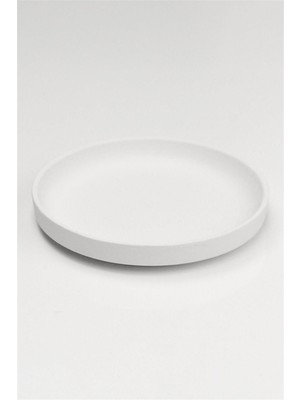 Refsan Dik Kenarlı (Step) Tabak 24 cm | Seramik Bisküvi (Ham Ürün)