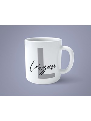 Hesaplısı Burada Kişiye Özel L Harfi Isimli Baskılı Kupa Bardak