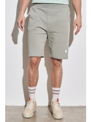 Wrangler Regular Fit Normal Kesim %100 Pamuk Lastikli Bel Bej Sweat Şort