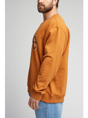 Lee Regular Fit Normal Kesim Pamuk Bisiklet Yaka Karamel Sweatshirt