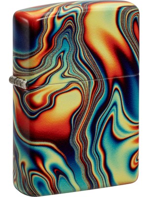 Zippo Çakmak Colorful Swirl Tasarımıyla Şık ve Dayanıklı Mat Beyaz Pirinç Alaşım 48612