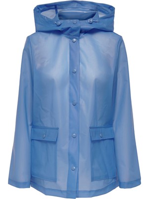 Only Onlacacie Short Rain Jacket Otw Provence Kadın Günlük Yağmurluk 15281928-PROVENCE Mavi