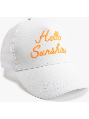 Koton Cap Şapka Slogan İşlemeli Pamuklu