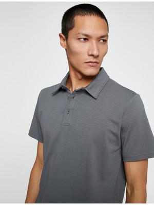 Koton Basic Tişört Polo Yaka Pamuklu
