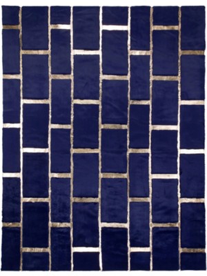 Dericibey Lacivet Gold Bordürlü Peluş Halı 160 x 230 cm