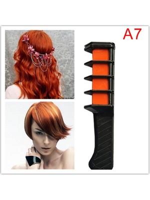 Pazariz Rengarenk Saç Boyama Tebeşiri - Mini Taraklı Konsept Saç Boyama Seti Hair Chalk Turuncu