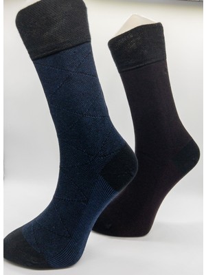 Ciho Socks Premium 6 Çift Bambu Ekose Jakarlı Erkek Soket Çorap