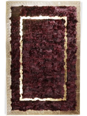 Dericibey Gold Varaklı Bordo Toskana Halı 80 x 150 cm