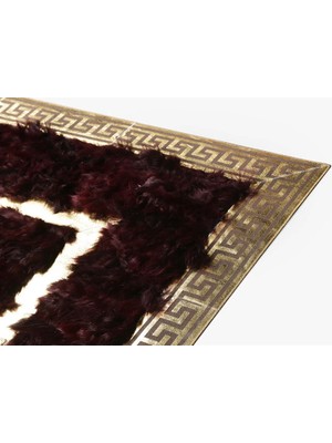 Dericibey Gold Varaklı Bordo Toskana Halı 80 x 150 cm