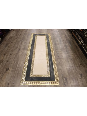 Dericibey Gold Varaklı Gri & Krem Peluş Halı 80 x 150 cm