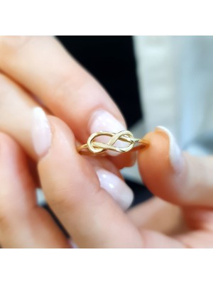 Engingold 14 Ayar Altın Sonsuzluk Düğüm Yüzük