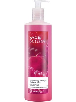 Avon Senses Duş Jeli 720 ml Frambuaz ve Siyah Frenk Üzümü Aromalı Doğal Özlü Geri Dönüştürülebilir Şişe