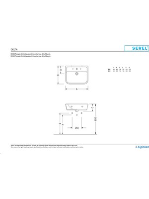 Serel Star Lavabo 48X60 cm (DE30) ve Star Yarım Ayak (DE21) DE30veDE21