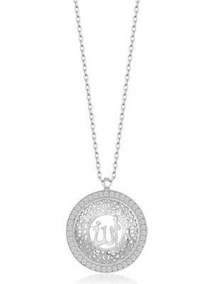 Inure Jewelry Gümüş Allah Yazılı Kadın Kolye