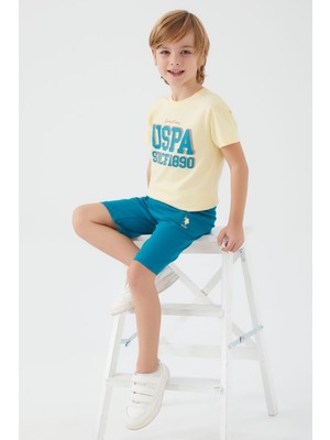 U.S. Polo Assn. Original Sarı Erkek Çocuk Bermuda Takım