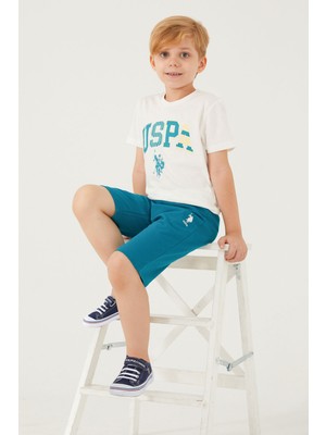 U.S. Polo Assn. Intensely Comfortable Krem Erkek Çocuk Bermuda Takım