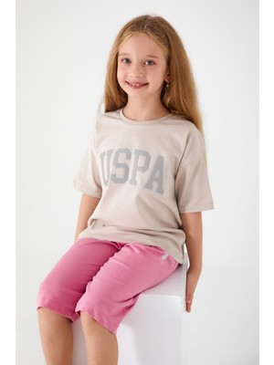 U.S. Polo Assn. Spot Processing Kum Kız Çocuk Kapri Takım