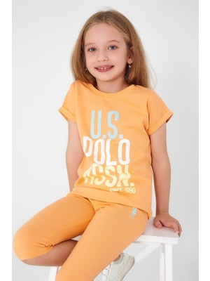 U.S. Polo Assn. Kız Çocuk Kapri Takım Dark Kahve Konforlu ve Şık Tasarım