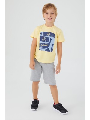 Rolypoly Erkek Çocuk Sarı Bermuda Takım