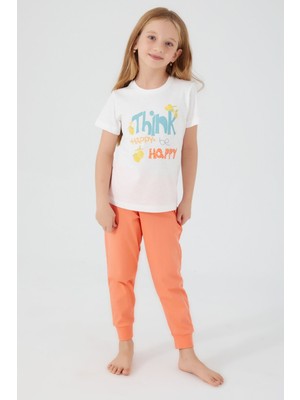 Rolypoly Kız Çocuk Beyaz Pijama Takımı