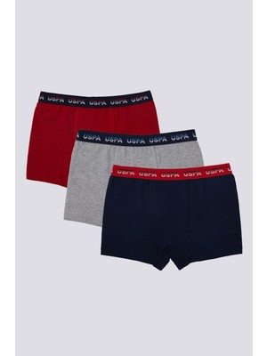 U.s. Polo Assn Striped Erkek Çocuk 3lü Boxer