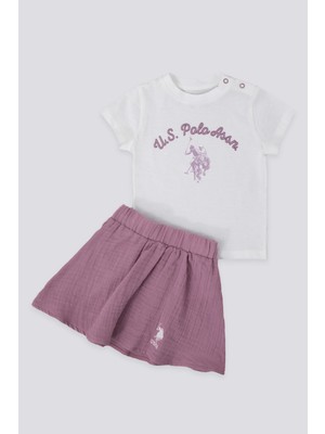 U.s. Polo Assn Stylish Comfortable Krem Bebek Tshirt Takım