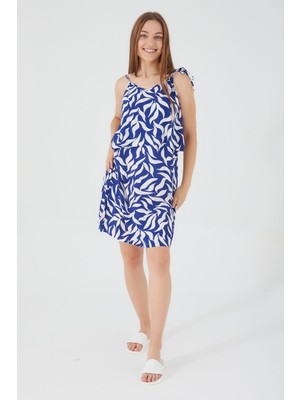 Pierre Cardin White-Leaved Lacivert Kadın Gecelik