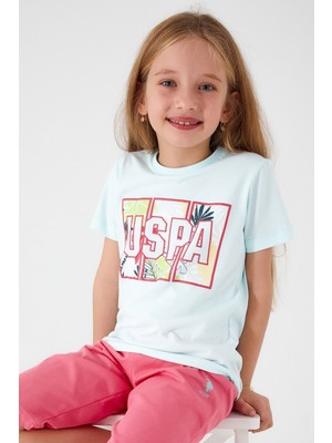 U.S. Polo Assn. Colorful Leaves Yeşil Kız Çocuk Kapri Takım