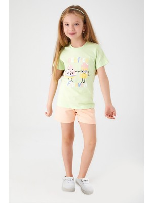 Rolypoly Kız Çocuk Yeşil Şort Takım