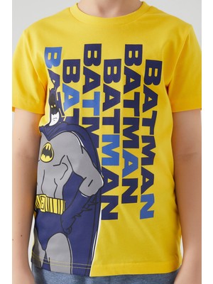 Batman Yellow Hero Sarı Erkek Çocuk Bermuda Takım