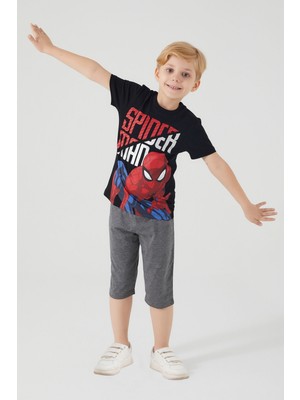 Marvel Spider-Man The Heroic Man Siyah Erkek Çocuk Kapri Takım