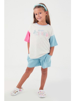 Rolypoly Kız Çocuk Krem Şort Takım