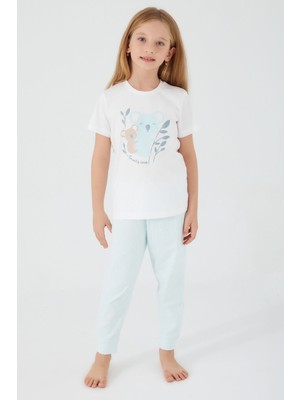 RolyPoly Teddy Bears Krem Kız Çocuk Kısa Kol Pijama Takım