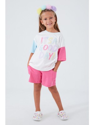 RolyPoly Its A Good Day Krem Kız Çocuk Şort Takım