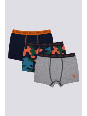 U.s. Polo Assn Military Detail Erkek Çocuk 3lü Boxer