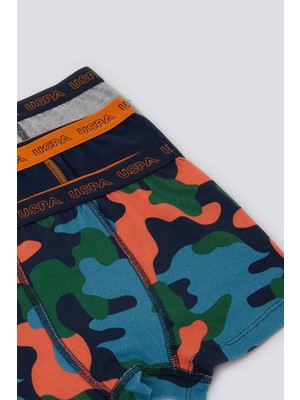 U.s. Polo Assn Military Detail Erkek Çocuk 3lü Boxer