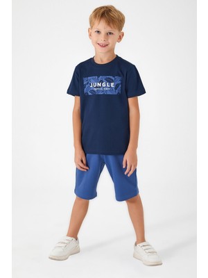 Arnetta Jungle Lacivert Erkek Çocuk Bermuda Takım