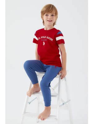 U.S. Polo Assn. Intense Kırmızı Erkek Çocuk Kısa Kol Pijama Takım