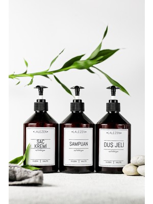 Lalezen 3lü Şampuan Duş Jeli Ve Saç Kremi 500 Ml Sert Plastik Malzeme ile Şık Tasarım