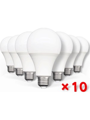 Led Ampul Günışığı Sarı Renk 9 Watt Tasarruflu  10 Lu Paket