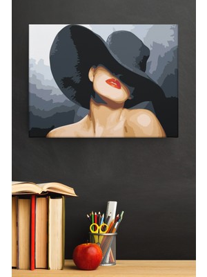 WebStyle Sayılarla Boyama Seti Kasnaklı Marjinal Kadın 40 x 50 cm