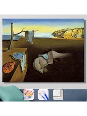 WebStyle Sayılarla Boyama Seti Kasnaklı Eriyen Saatler 40 x 50 cm