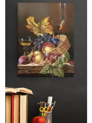 WebStyle Sayılarla Boyama Seti Kasnaklı Meyveler ve Şarap 40 x 50 cm