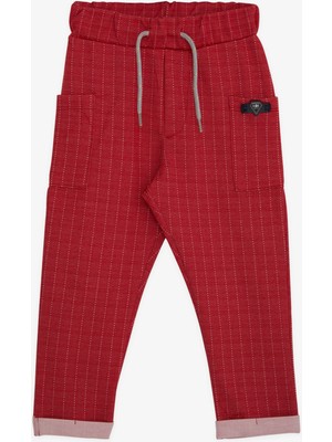 Breeze Erkek Bebek Eşofman Altı Yanları Cepli Çizgili 9 Ay-3 Yaş, Narçiçeği