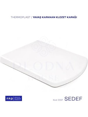 Mevafa Kare Sedef Klozet Kapağı Beyaz Yavaş Kapanan