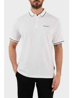 Armani Exchange Logolu % 100 Pamuk Slim Fit Polo T Shirt Erkek Polo T Shirt 8nzffm ZJ5DZ 1100